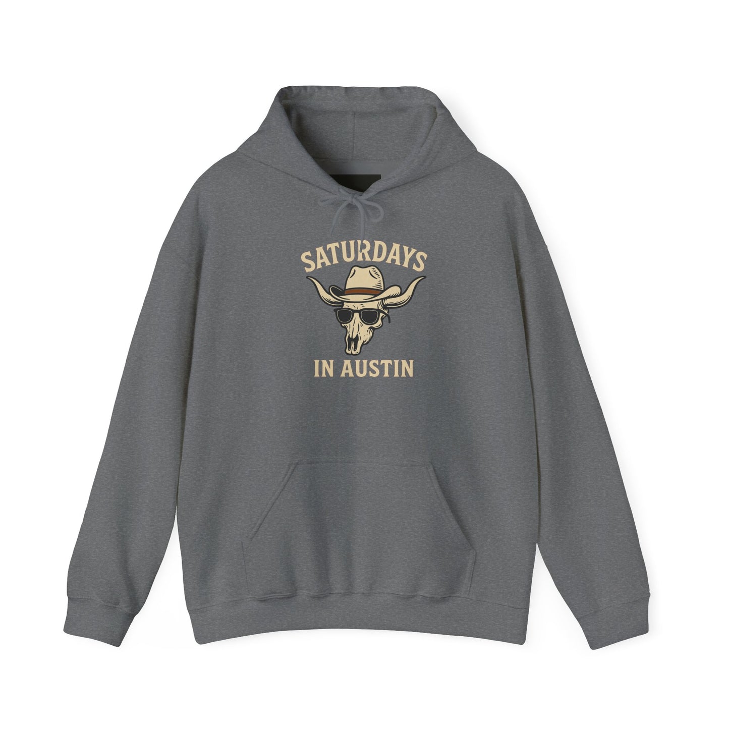 Saturdays in Austin Hoodie – Vintage Cowboy Skull Pullover