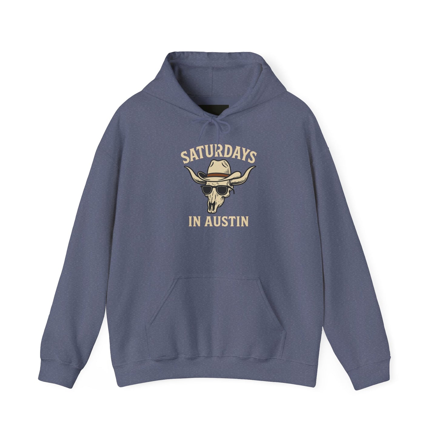 Saturdays in Austin Hoodie – Vintage Cowboy Skull Pullover