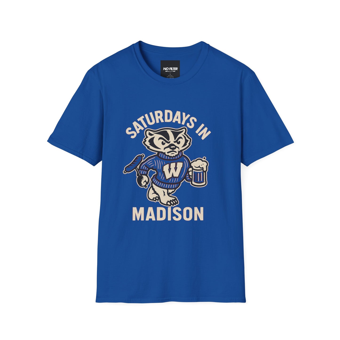 Saturdays in Madison T-Shirt β Vintage Tailgate Mascot Design