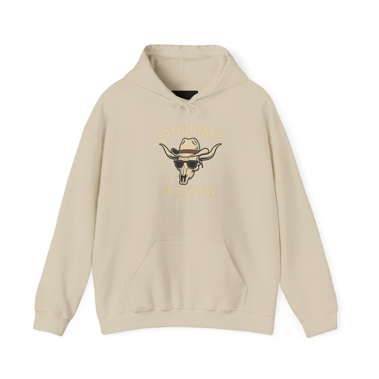 Saturdays in Austin Hoodie – Vintage Cowboy Skull Pullover