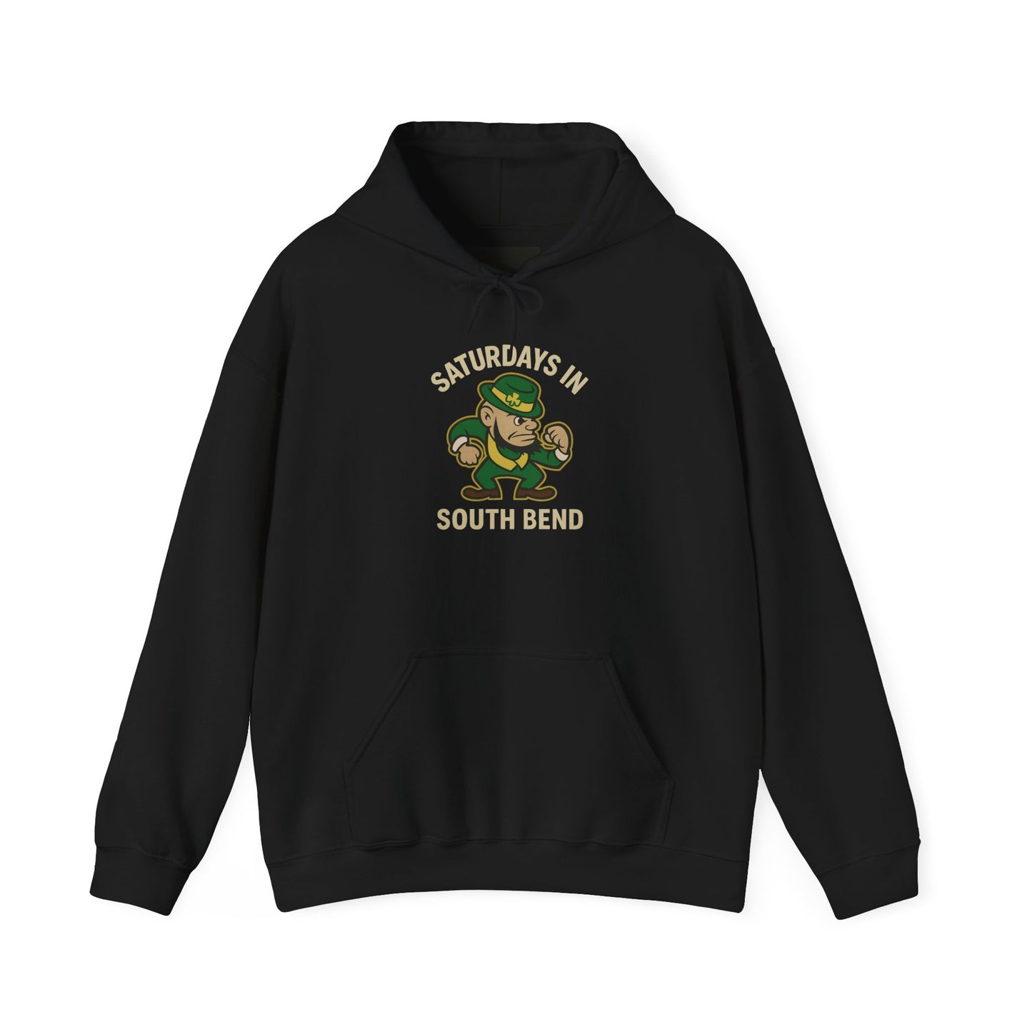 Saturdays in South Bend Hoodie β Retro Leprechaun Irish Football Pullover