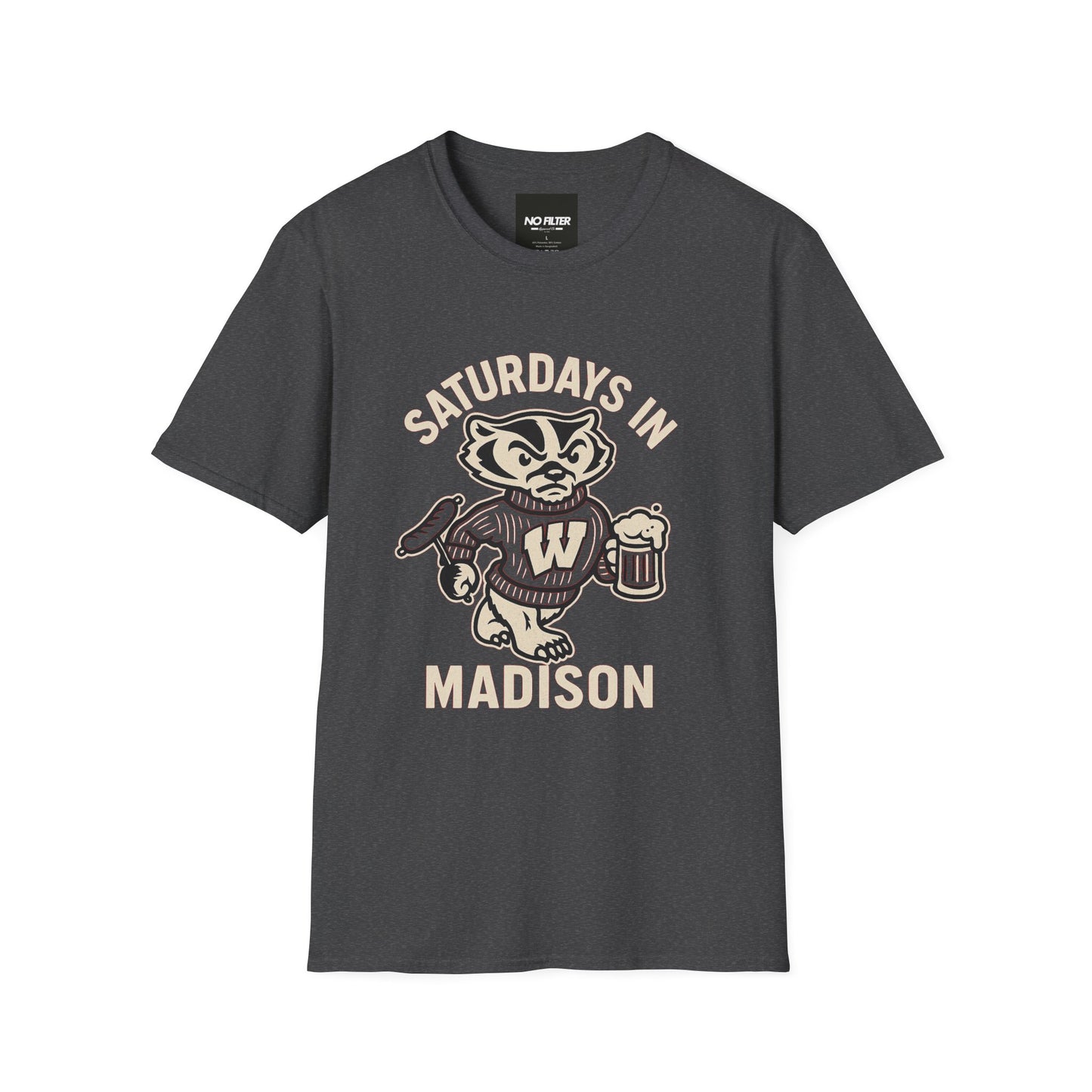 Saturdays in Madison T-Shirt β Vintage Tailgate Mascot Design