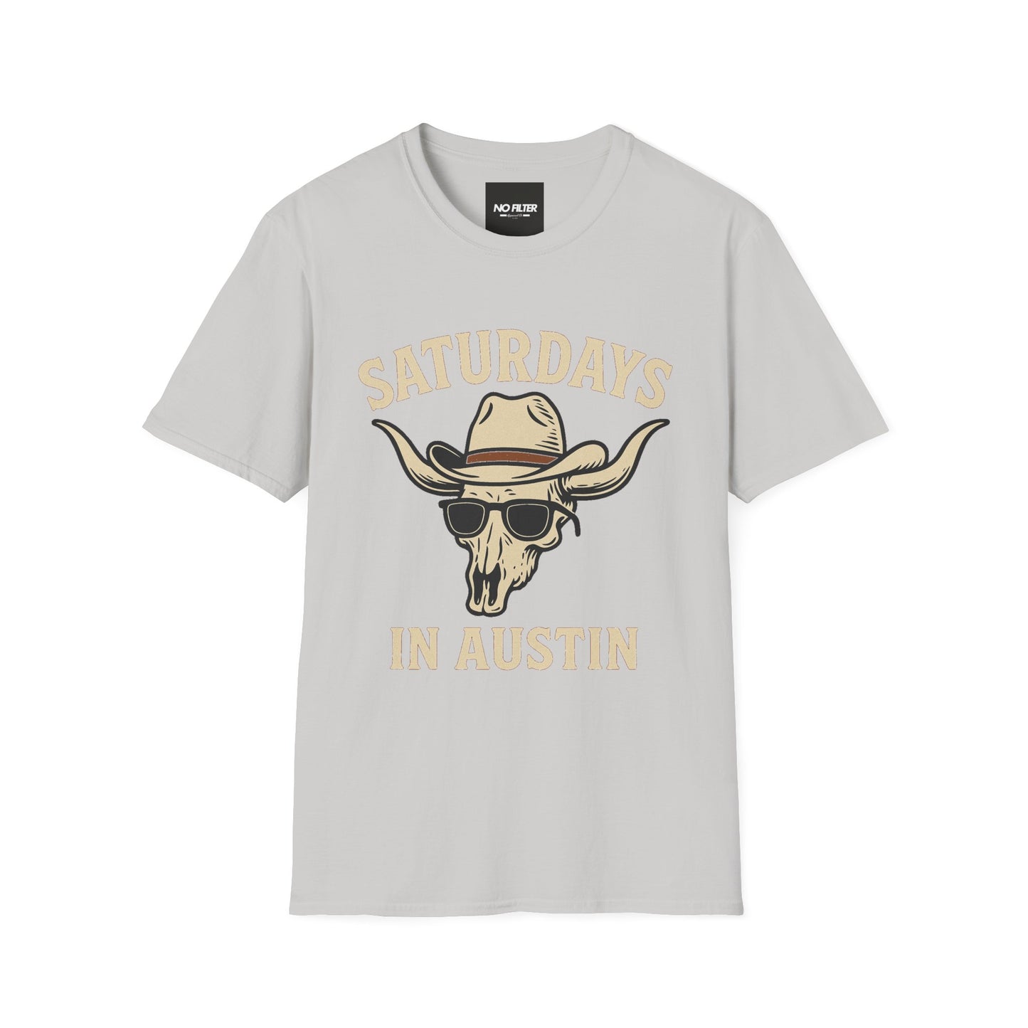 Saturdays in Austin T-Shirt β Vintage Cowboy Skull Graphic