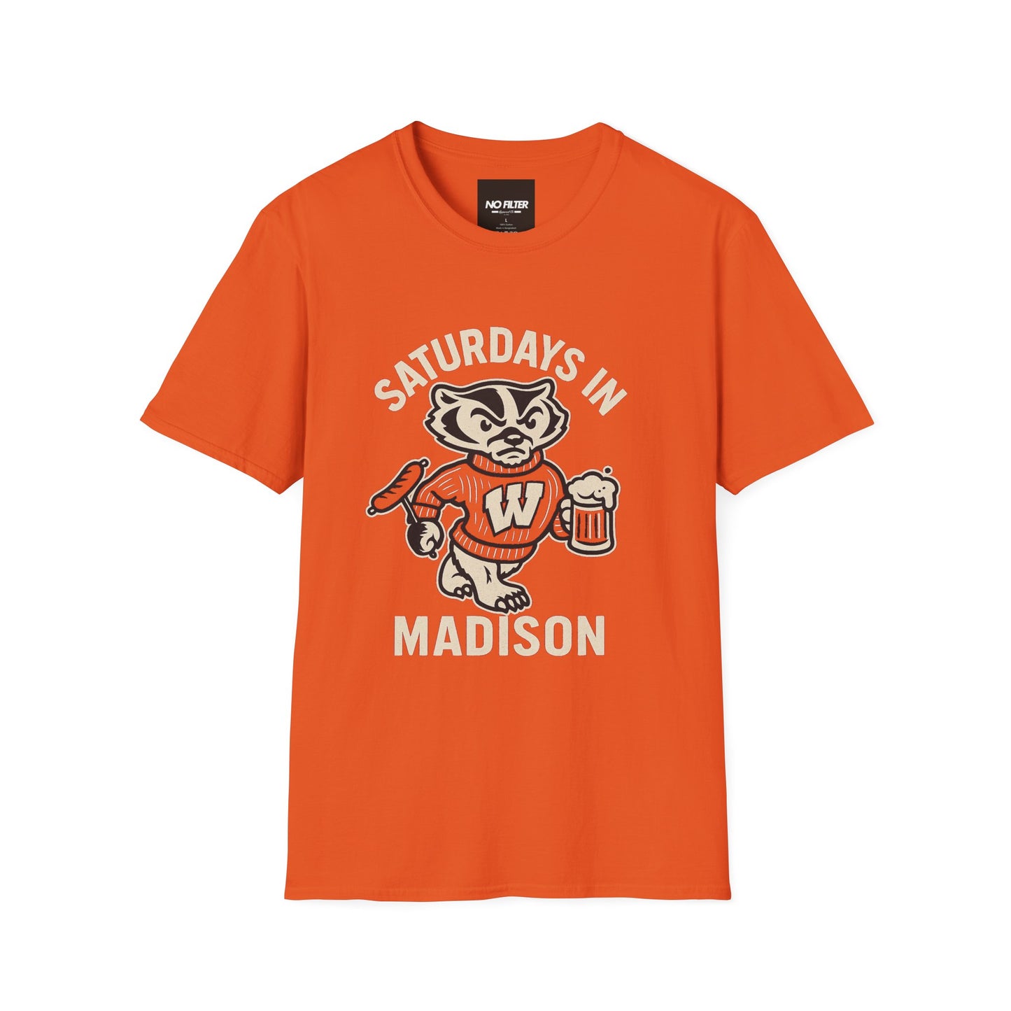 Saturdays in Madison T-Shirt β Vintage Tailgate Mascot Design