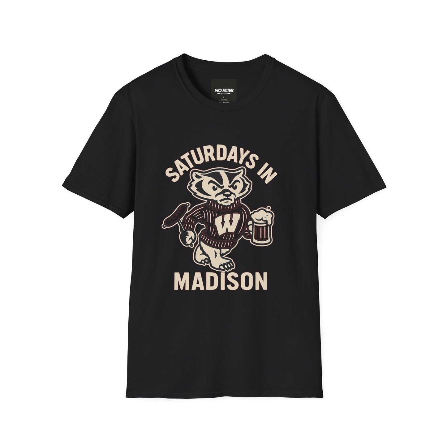 Saturdays in Madison T-Shirt β Vintage Tailgate Mascot Design