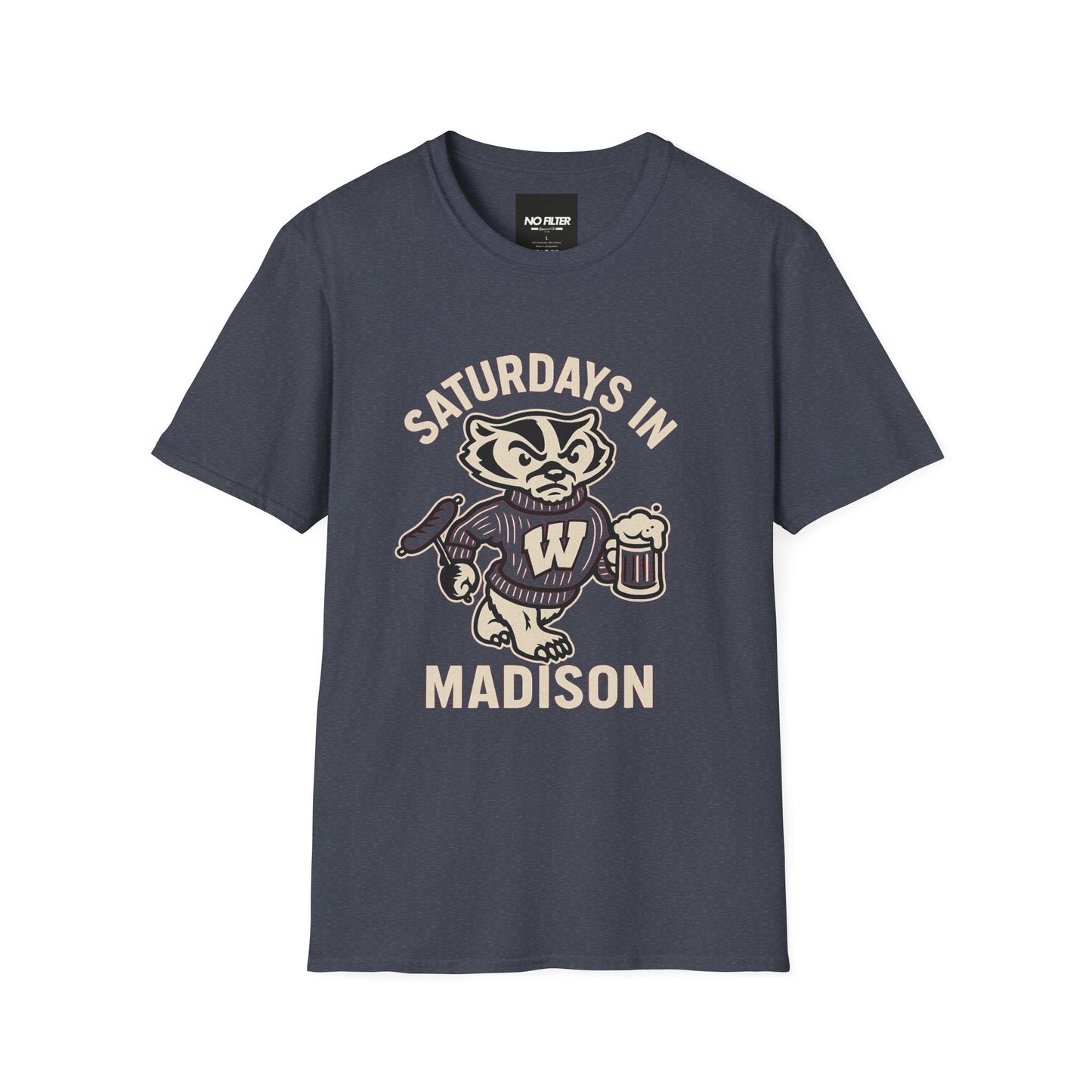 Saturdays in Madison T-Shirt β Vintage Tailgate Mascot Design
