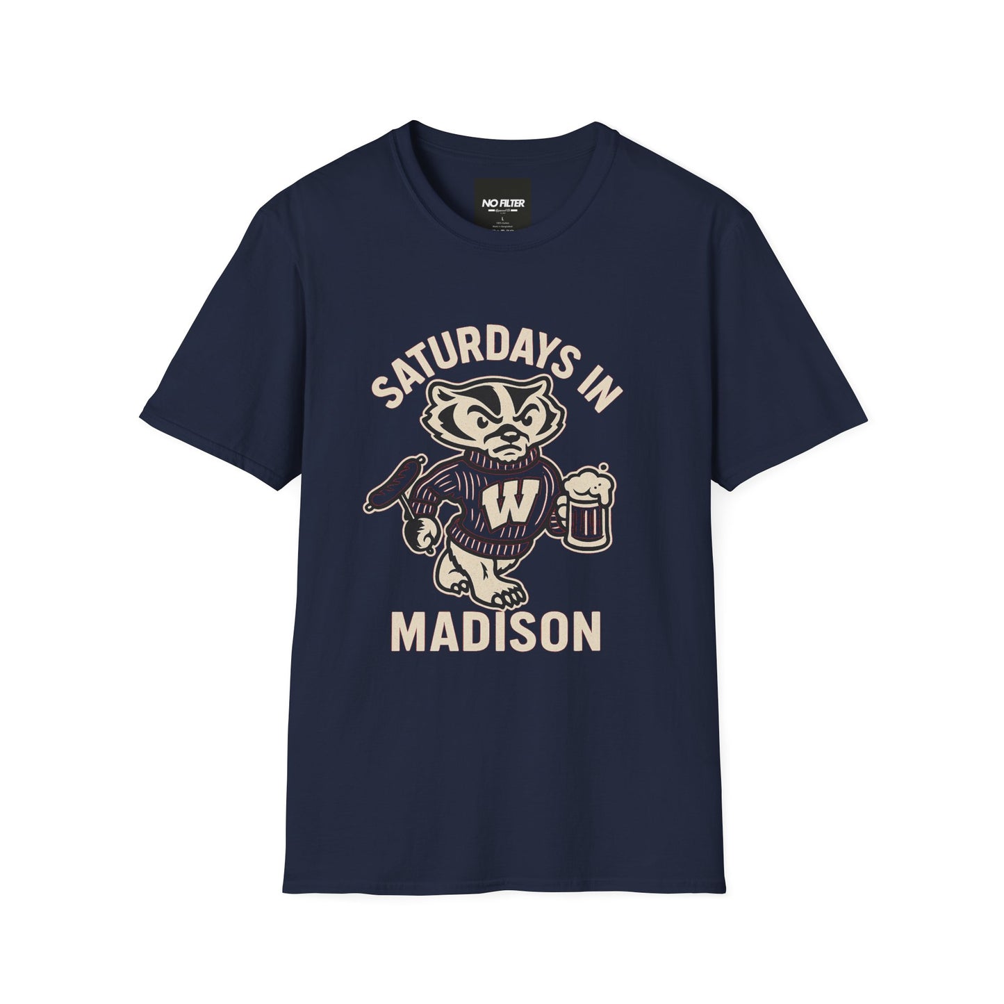 Saturdays in Madison T-Shirt β Vintage Tailgate Mascot Design