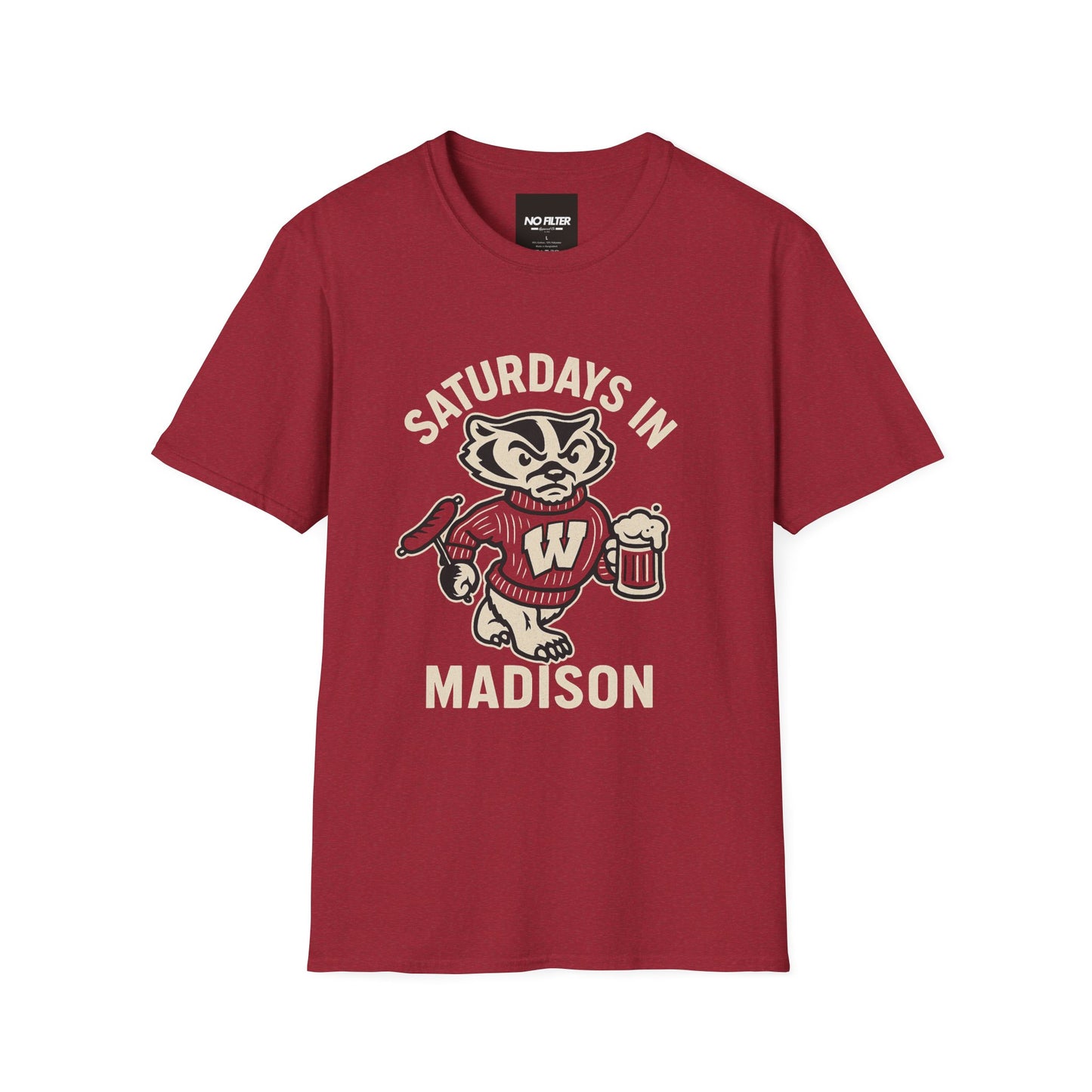 Saturdays in Madison T-Shirt β Vintage Tailgate Mascot Design