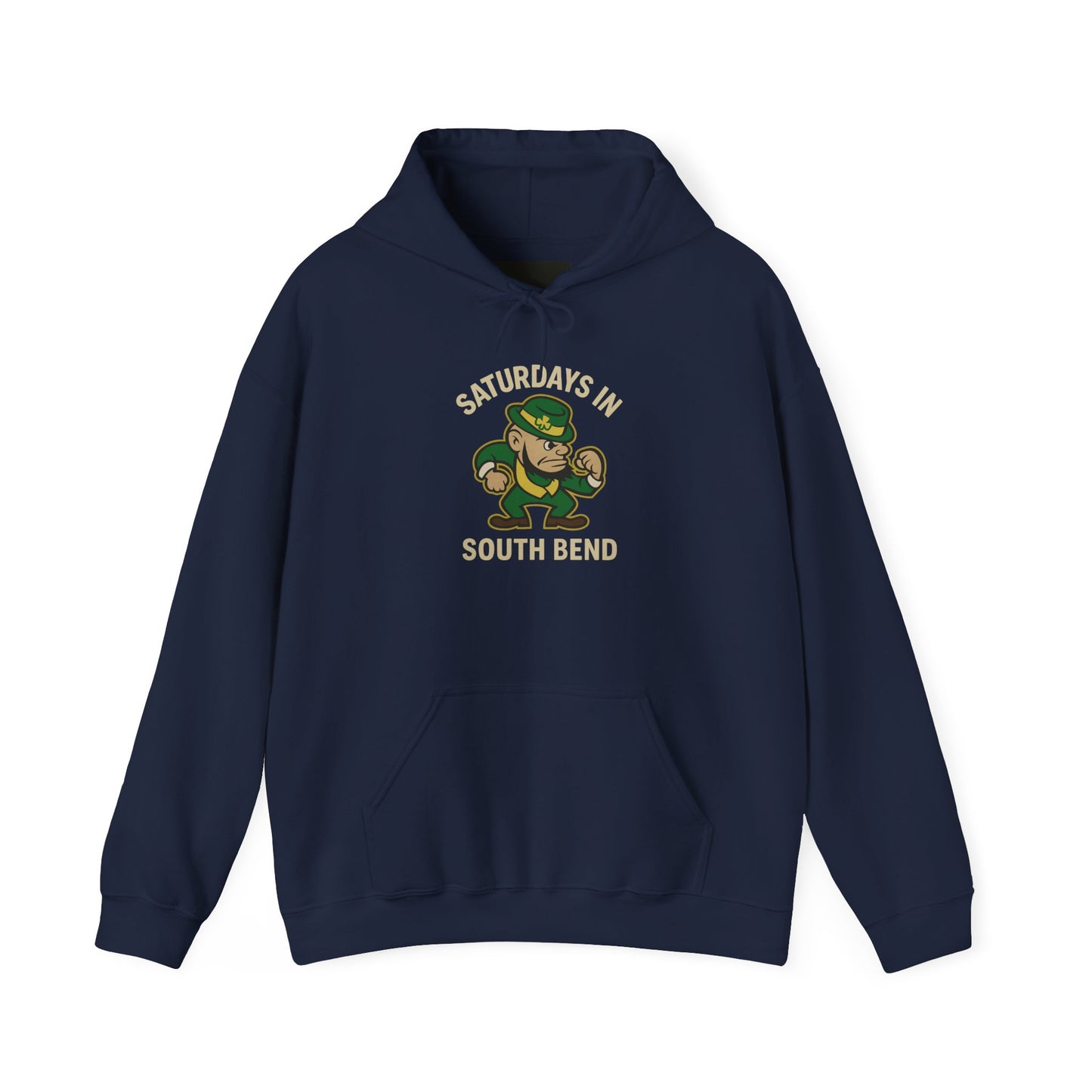 Saturdays in South Bend Hoodie β Retro Leprechaun Irish Football Pullover