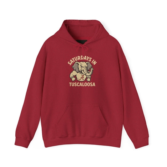 Saturdays in Tuscaloosa Hoodie – Vintage Elephant Football Pullover