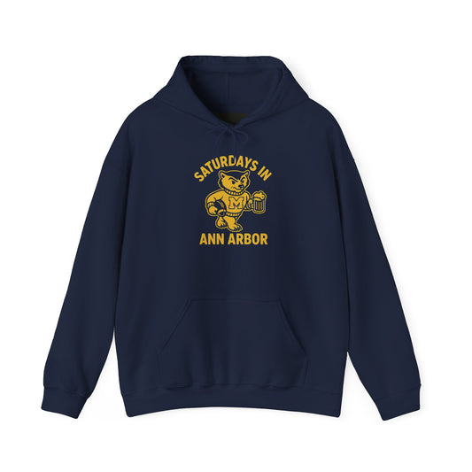 Saturdays in Ann Arbor Hoodie – Vintage Wolverine Football Pullover