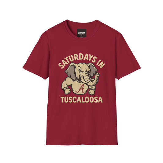 🐘 Saturdays in Tuscaloosa T-Shirt – Crimson Tide Game Day Graphic Tee